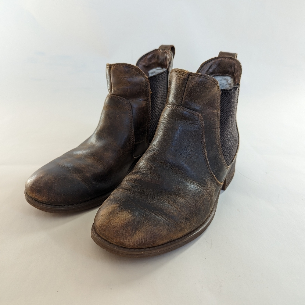 UGG Bonham III Waterproof Chelsea Boot, Brown Leather, Womens Size 6 / 37